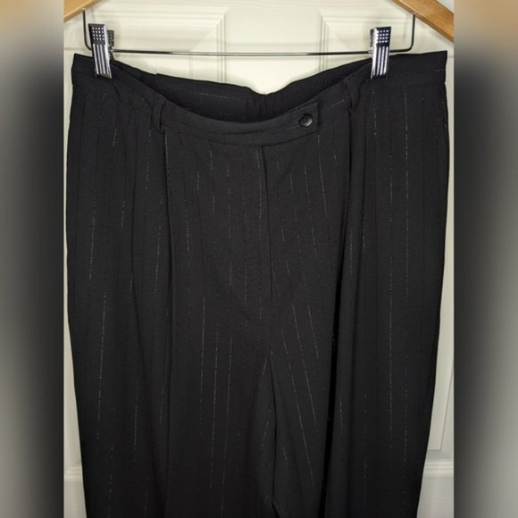 Melrose Studio black polyester pants and zipper front jacket Suit size 14 - Picture 5 of 13